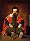 Diego Rodriguez de Silva Velazquez A Dwarf Sitting on the Floor painting